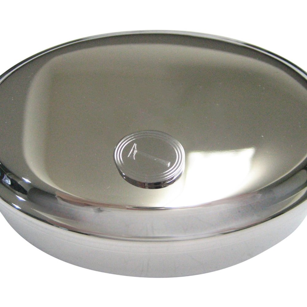 Etched Oval Axe Oval Trinket Jewelry Box